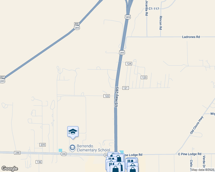 map of restaurants, bars, coffee shops, grocery stores, and more near Sacaton Street in Roswell