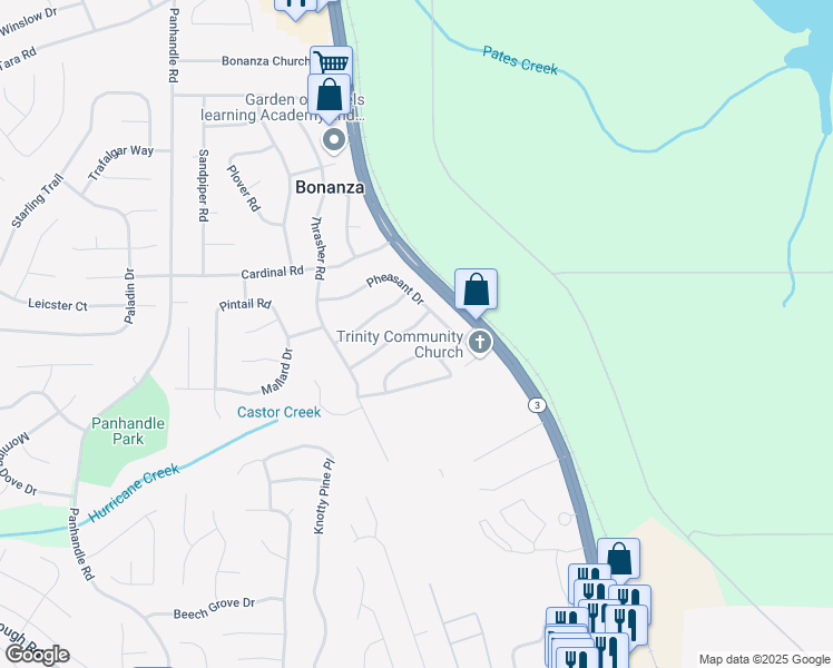 map of restaurants, bars, coffee shops, grocery stores, and more near 1693 Spoonbill Road in Jonesboro