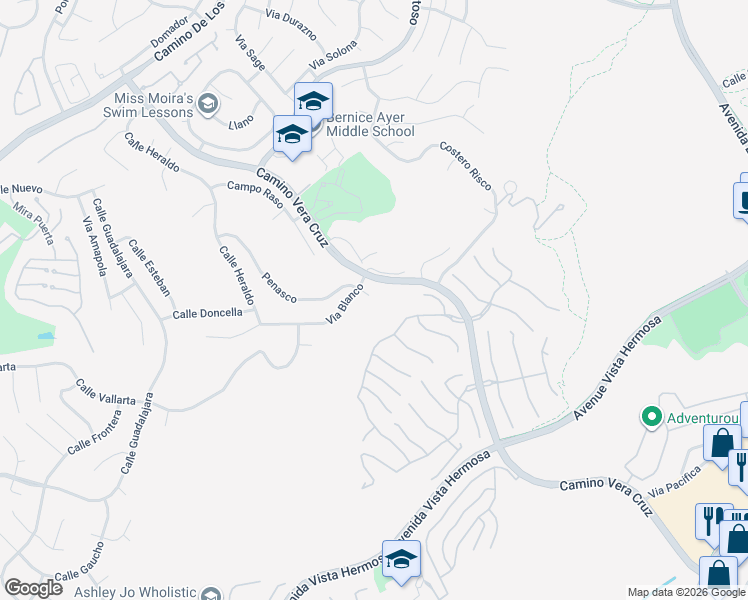 map of restaurants, bars, coffee shops, grocery stores, and more near 2745 Penasco in San Clemente