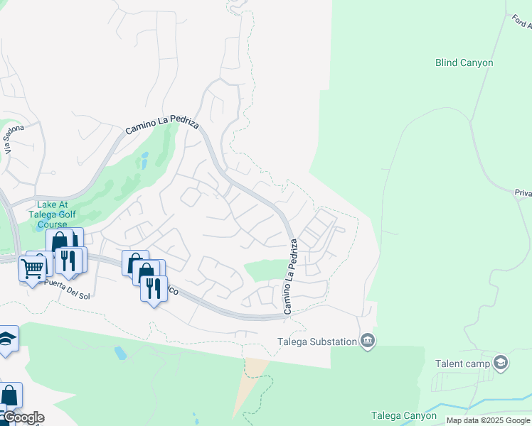map of restaurants, bars, coffee shops, grocery stores, and more near 5 Corte Ladino in San Clemente