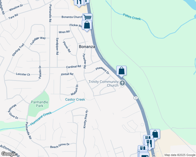 map of restaurants, bars, coffee shops, grocery stores, and more near 1685 Kinglet Road in Jonesboro