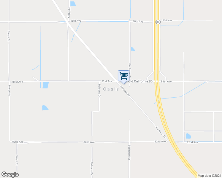 map of restaurants, bars, coffee shops, grocery stores, and more near in Oasis
