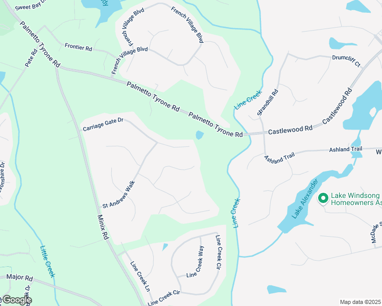 map of restaurants, bars, coffee shops, grocery stores, and more near 165 Carriage Gate Drive in Sharpsburg