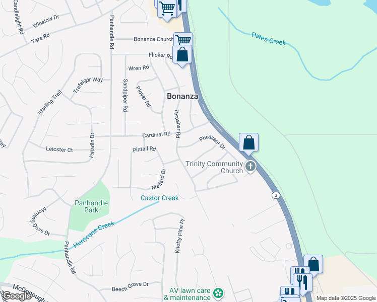 map of restaurants, bars, coffee shops, grocery stores, and more near 1681 Pheasant Drive in Jonesboro