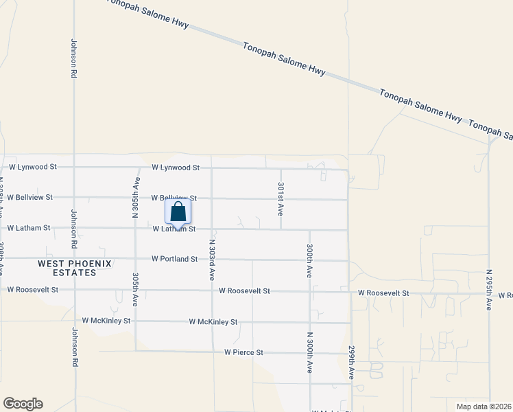map of restaurants, bars, coffee shops, grocery stores, and more near 30139 West Bellview Street in Buckeye