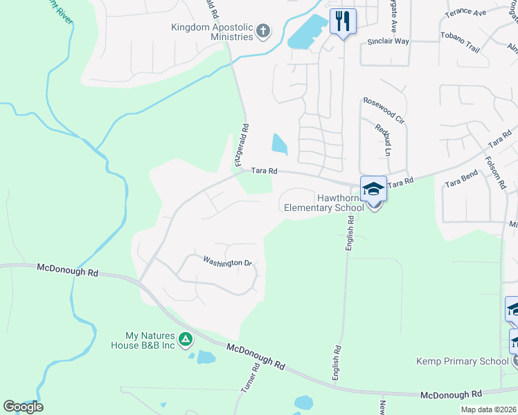 map of restaurants, bars, coffee shops, grocery stores, and more near 623 Jake Trail in Jonesboro