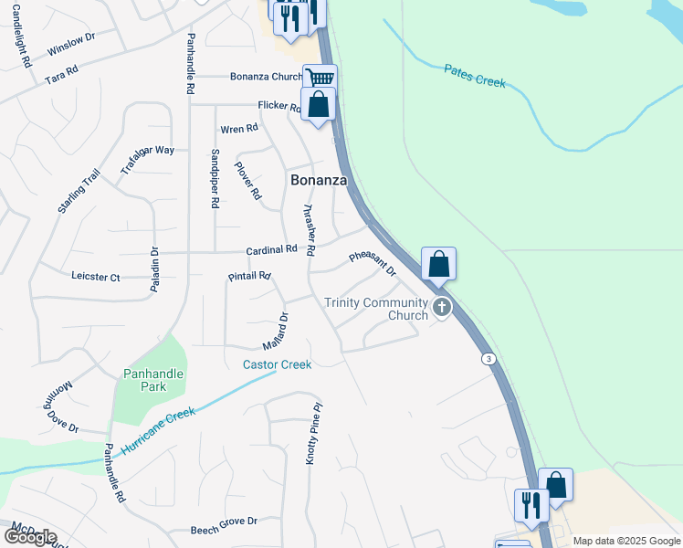 map of restaurants, bars, coffee shops, grocery stores, and more near 1685 Pheasant Drive in Jonesboro
