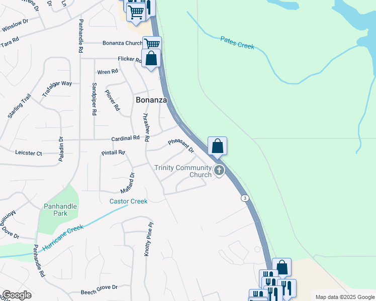 map of restaurants, bars, coffee shops, grocery stores, and more near 1701 Pheasant Drive in Jonesboro