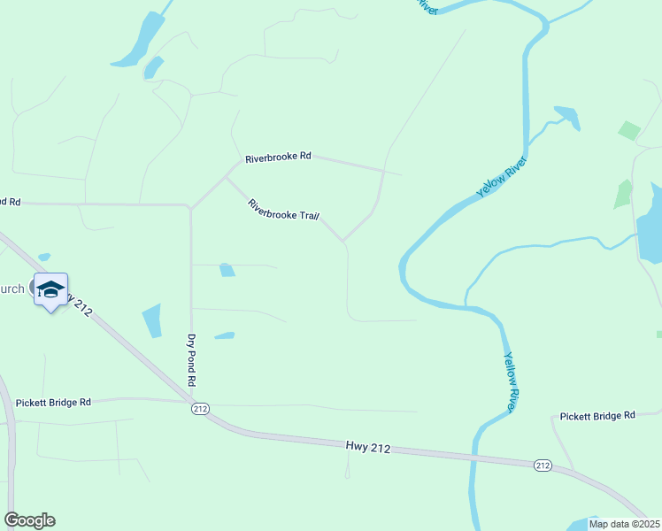 map of restaurants, bars, coffee shops, grocery stores, and more near 160 Riverbrooke Trail in Covington