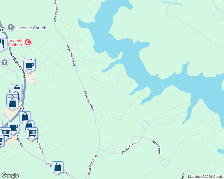 map of restaurants, bars, coffee shops, grocery stores, and more near 1061 Holt's Ferry in Greensboro