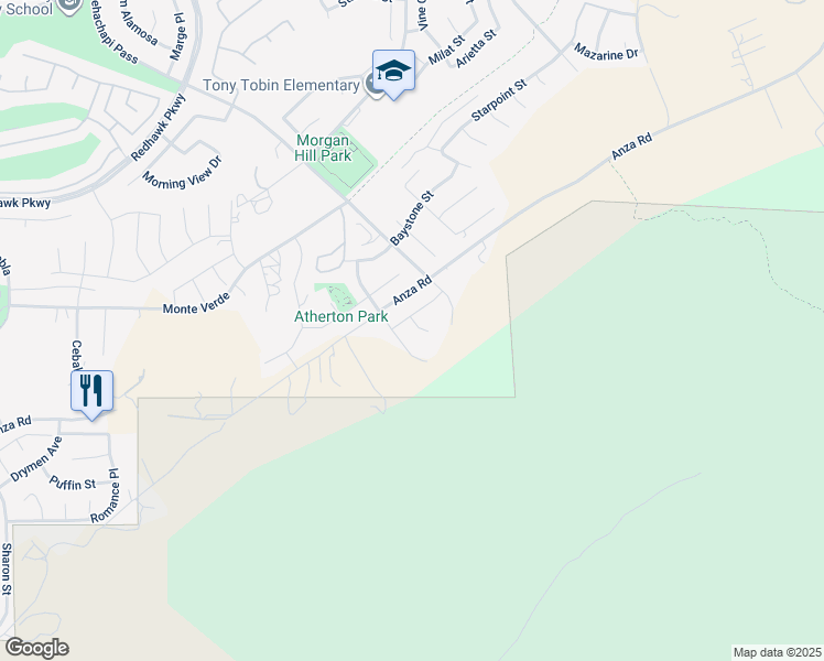 map of restaurants, bars, coffee shops, grocery stores, and more near 45725 Middle Gate Court in Temecula