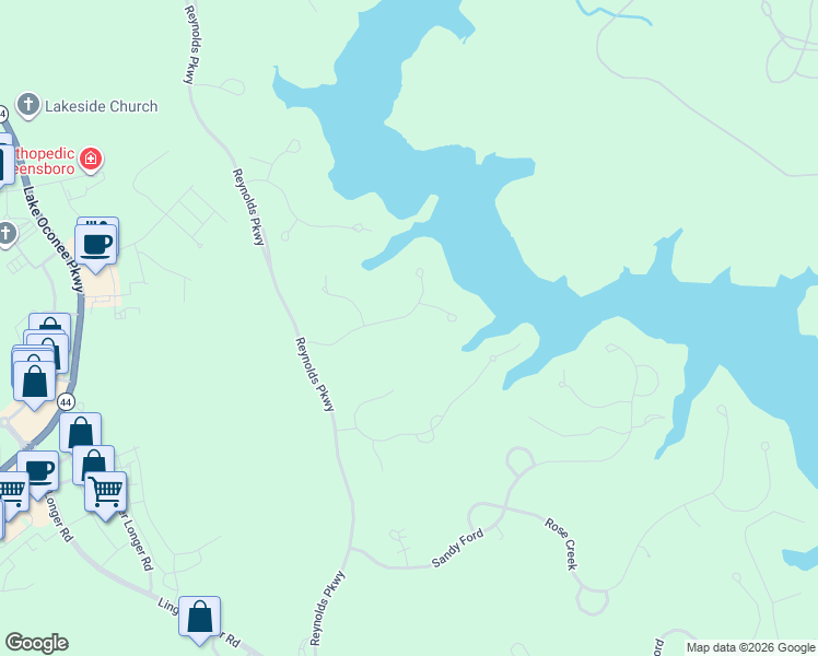 map of restaurants, bars, coffee shops, grocery stores, and more near 1061 Holt's Ferry in Greensboro