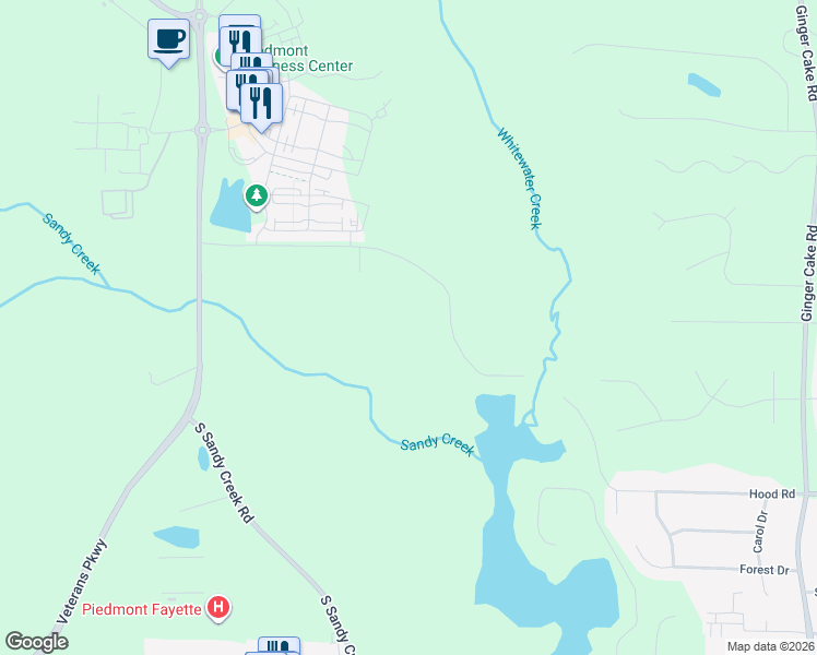 map of restaurants, bars, coffee shops, grocery stores, and more near 1016 Hood Road in Fayetteville