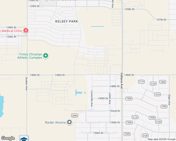 map of restaurants, bars, coffee shops, grocery stores, and more near 146th Street in Lubbock