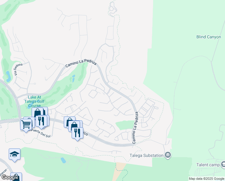 map of restaurants, bars, coffee shops, grocery stores, and more near 1 Corte Sagrada in San Clemente