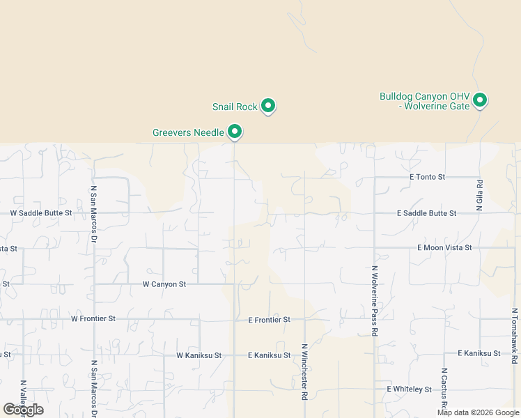 map of restaurants, bars, coffee shops, grocery stores, and more near 203 East Saddle Butte Street in Apache Junction