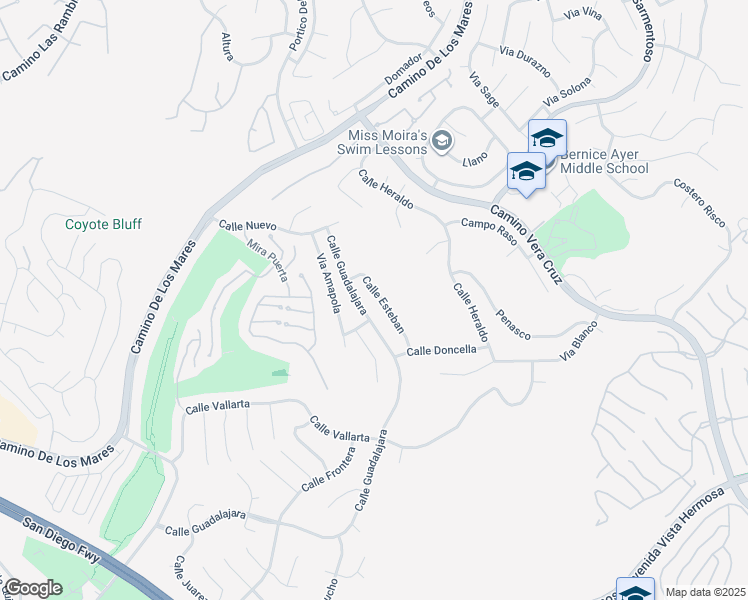 map of restaurants, bars, coffee shops, grocery stores, and more near 2846 Calle Esteban in San Clemente