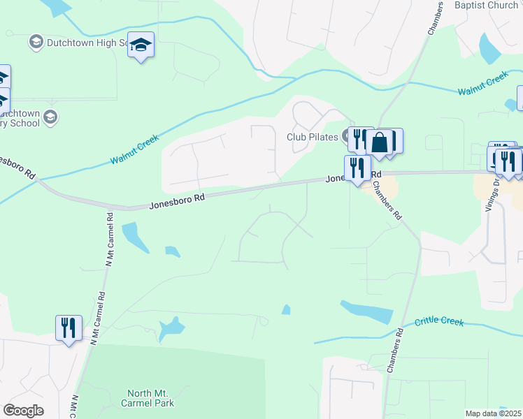 map of restaurants, bars, coffee shops, grocery stores, and more near 231 Thorne Wood Lane in Hampton