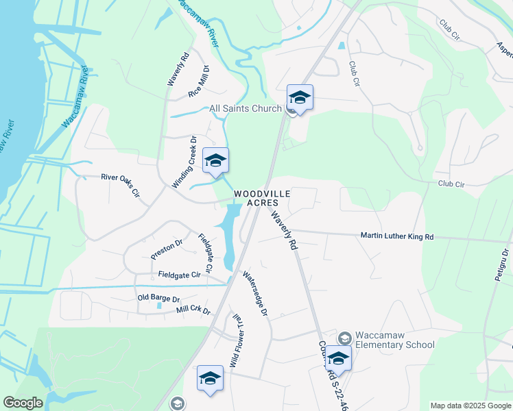 map of restaurants, bars, coffee shops, grocery stores, and more near 73 Beaver Pond Loop in Pawleys Island