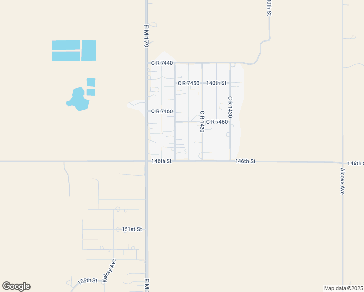map of restaurants, bars, coffee shops, grocery stores, and more near 14301-14325 County Road 1410 in Wolfforth