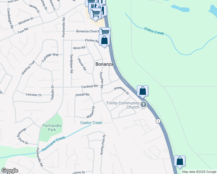 map of restaurants, bars, coffee shops, grocery stores, and more near 1702 Cardinal Road in Jonesboro