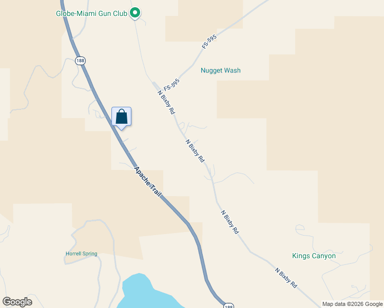 map of restaurants, bars, coffee shops, grocery stores, and more near 1552 Bixby Road in Globe