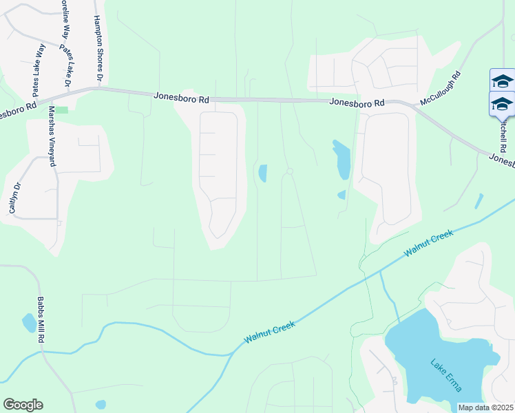 map of restaurants, bars, coffee shops, grocery stores, and more near 162 Haverling Pass in Henry County
