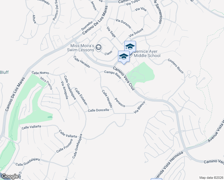 map of restaurants, bars, coffee shops, grocery stores, and more near 2849 Penasco in San Clemente