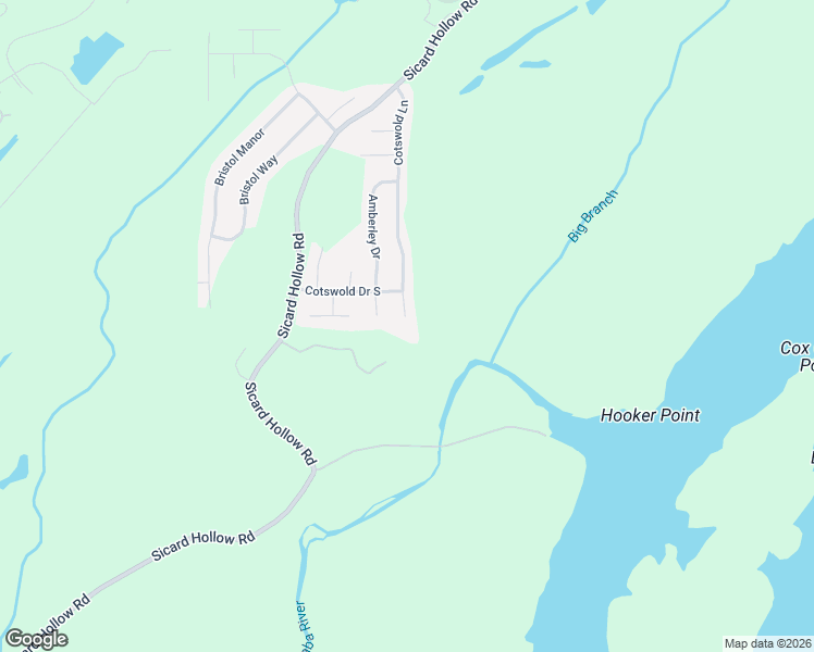 map of restaurants, bars, coffee shops, grocery stores, and more near 4533 Cotswold Lane in Birmingham