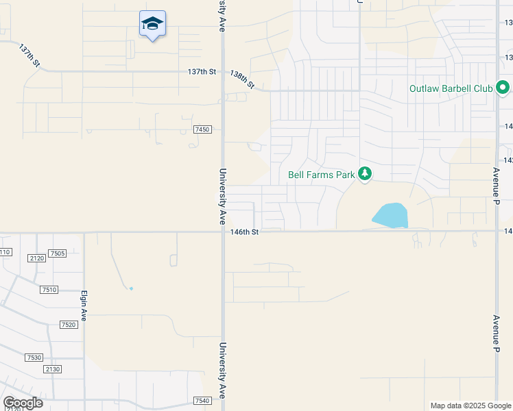 map of restaurants, bars, coffee shops, grocery stores, and more near 14122 Avenue W in Lubbock