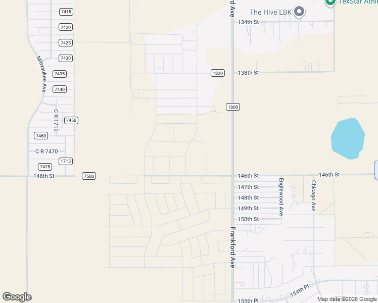 map of restaurants, bars, coffee shops, grocery stores, and more near 5834 County Road 7500 in Lubbock