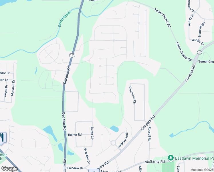 map of restaurants, bars, coffee shops, grocery stores, and more near 1013 Odelle Circle in McDonough