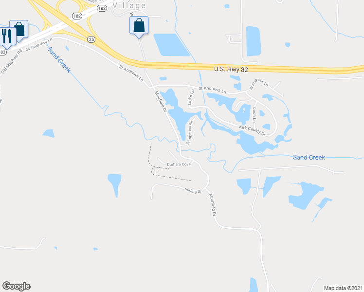 map of restaurants, bars, coffee shops, grocery stores, and more near 48 Dumbarton Road in Starkville