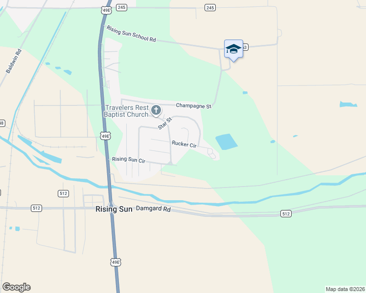 map of restaurants, bars, coffee shops, grocery stores, and more near 205 Rucker Circle in Greenwood
