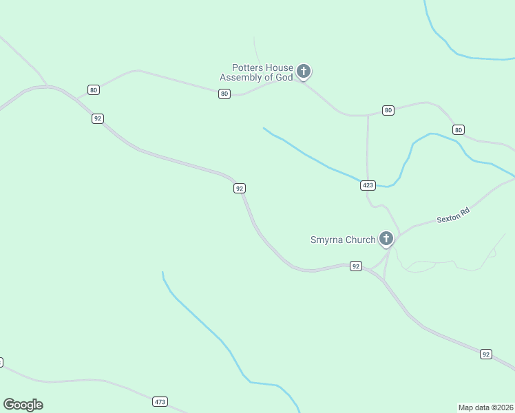 map of restaurants, bars, coffee shops, grocery stores, and more near 8058 County Road 92 in Woodland