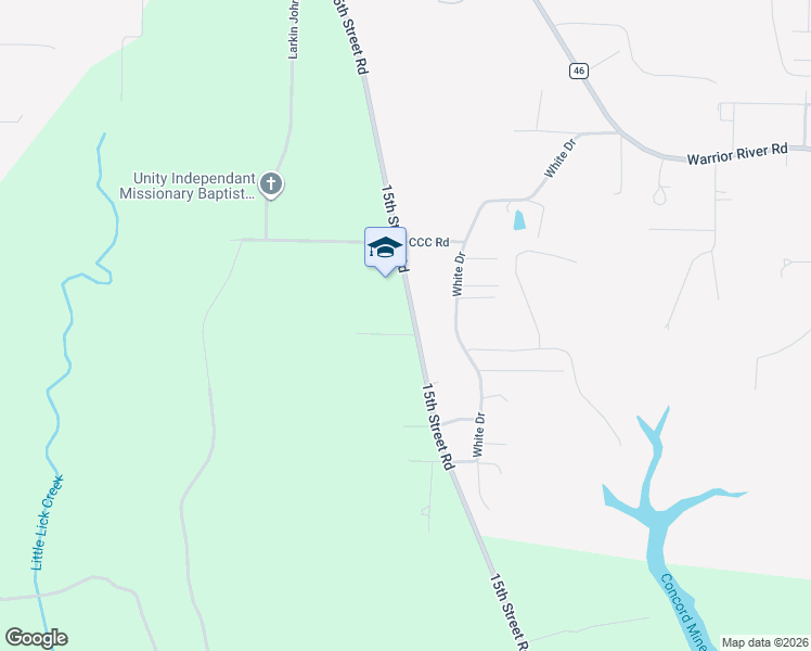 map of restaurants, bars, coffee shops, grocery stores, and more near 7940 15th Street Road in Bessemer