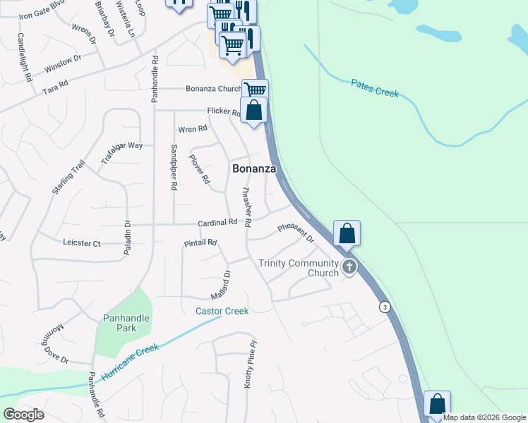 map of restaurants, bars, coffee shops, grocery stores, and more near 1702 Cardinal Road in Jonesboro