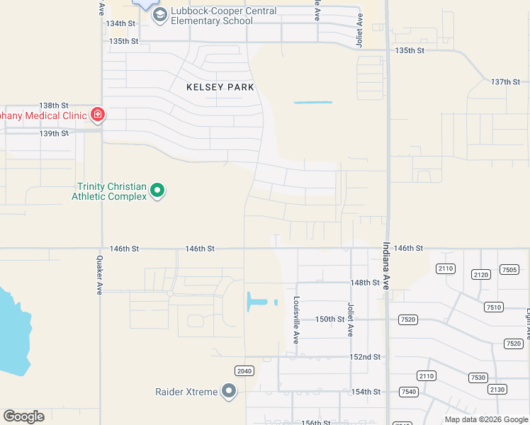 map of restaurants, bars, coffee shops, grocery stores, and more near 3716 County Road 7500 in Lubbock