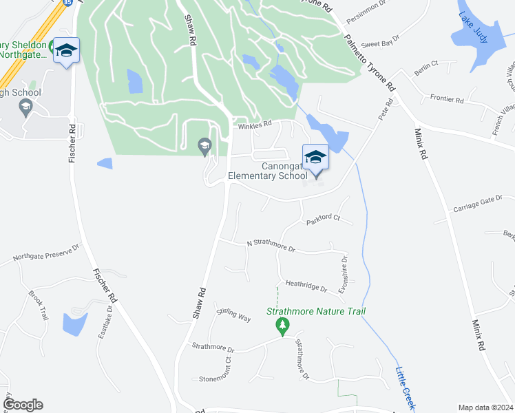 map of restaurants, bars, coffee shops, grocery stores, and more near 15 Scotsburn Court in Sharpsburg