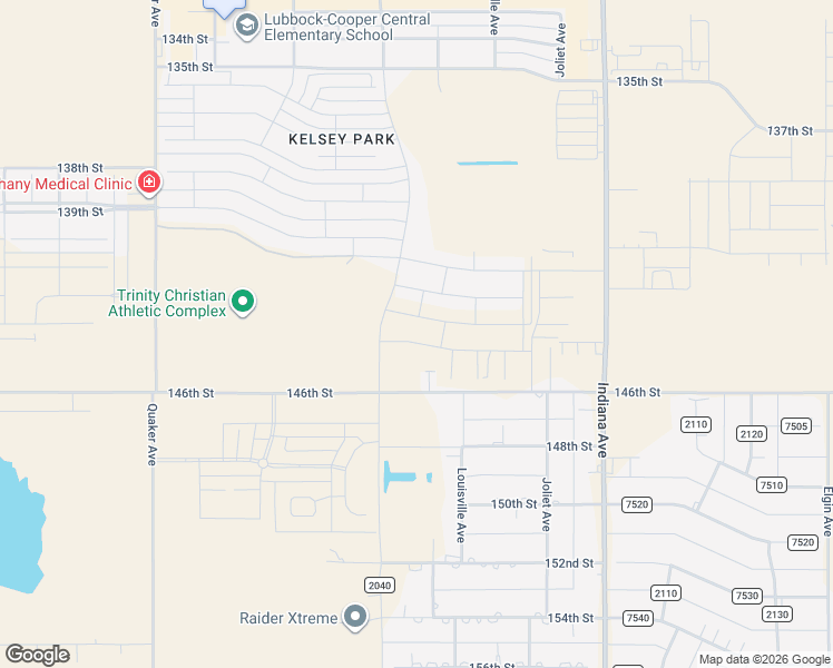map of restaurants, bars, coffee shops, grocery stores, and more near 3716 County Road 7500 in Lubbock