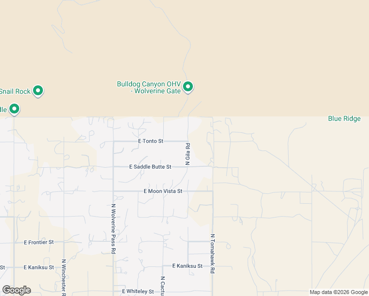 map of restaurants, bars, coffee shops, grocery stores, and more near 1325 East Tonto Street in Apache Junction