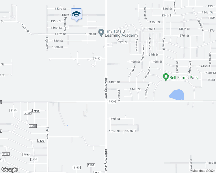 map of restaurants, bars, coffee shops, grocery stores, and more near 440 County Road 2200 in Lubbock