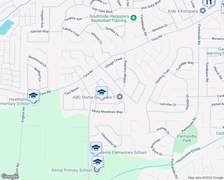 map of restaurants, bars, coffee shops, grocery stores, and more near 1156 Misty Meadows Lane in Hampton