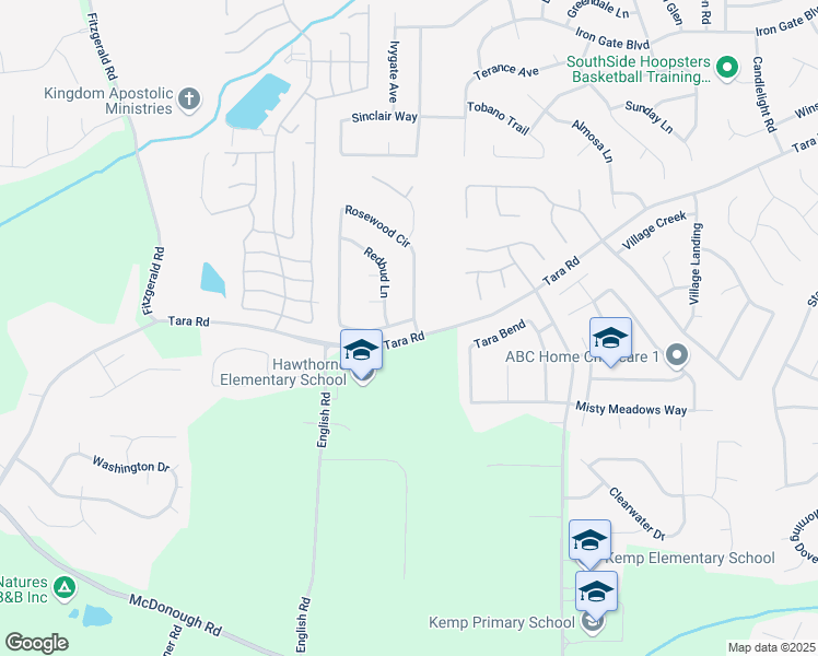 map of restaurants, bars, coffee shops, grocery stores, and more near 855 Rosewood Circle in Jonesboro