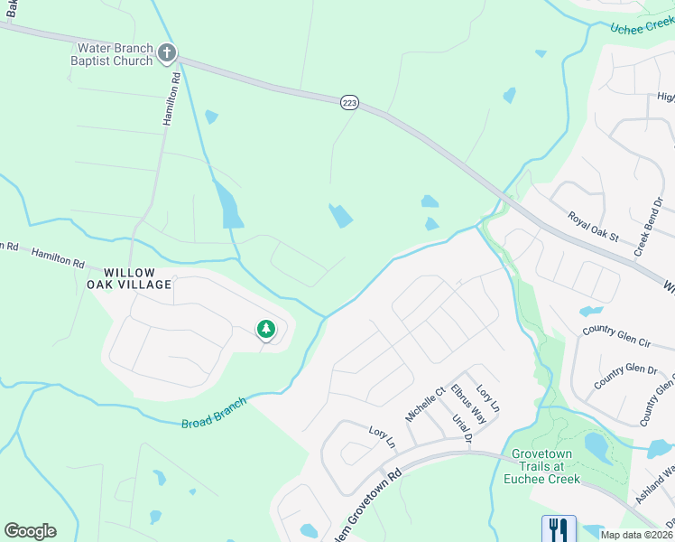 map of restaurants, bars, coffee shops, grocery stores, and more near 773 Fordham Road in Grovetown