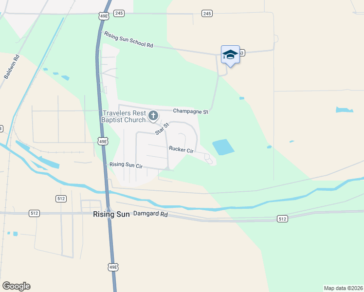 map of restaurants, bars, coffee shops, grocery stores, and more near 205 Rucker Circle in Greenwood
