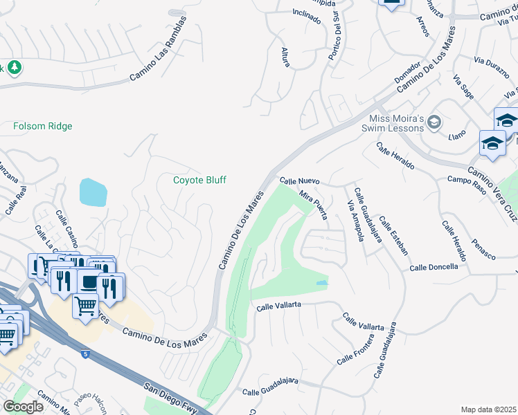 map of restaurants, bars, coffee shops, grocery stores, and more near 850 Camino De Los Mares in San Clemente