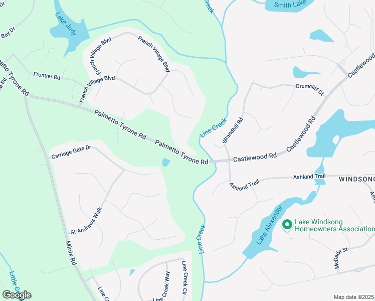 map of restaurants, bars, coffee shops, grocery stores, and more near 1778 Palmetto Tyrone Road in Sharpsburg