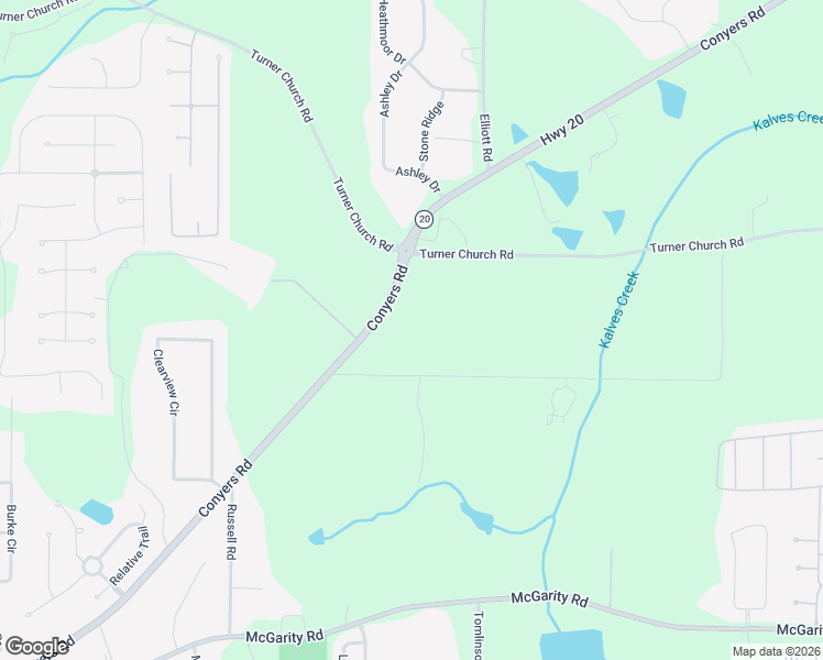 map of restaurants, bars, coffee shops, grocery stores, and more near 838 Conyers Road in McDonough