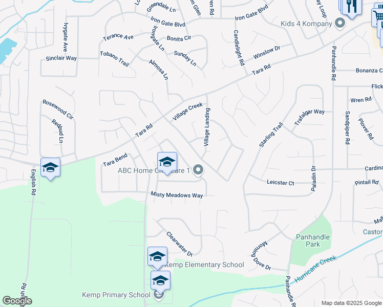 map of restaurants, bars, coffee shops, grocery stores, and more near 10697 Tara Village Way in Jonesboro